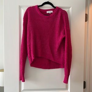 John + Jenn Cropped Pink Sweater